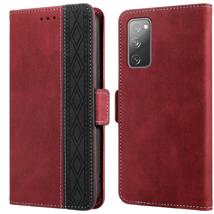 Custodia per telefono in pelle RFID magnetica laterale con cuciture, For Samsung Galaxy S20 FE 5G, For Samsung Galaxy S20+, For Samsung Galaxy S20 Ultra, For Samsung Galaxy S21 5G, For Samsung Galaxy S21 FE 5G, For Samsung Galaxy S21+ 5G