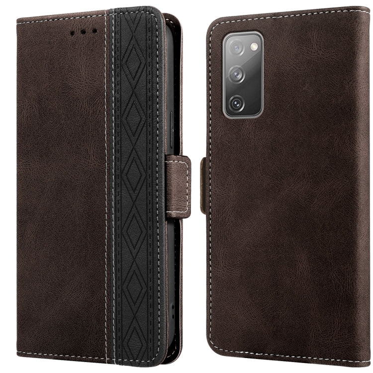 Custodia per telefono in pelle RFID magnetica laterale con cuciture, For Samsung Galaxy S20 FE 5G, For Samsung Galaxy S20+, For Samsung Galaxy S20 Ultra, For Samsung Galaxy S21 5G, For Samsung Galaxy S21 FE 5G, For Samsung Galaxy S21+ 5G