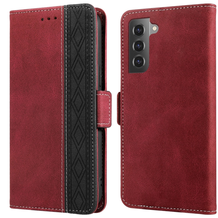 Custodia per telefono in pelle RFID magnetica laterale con cuciture, For Samsung Galaxy S20 FE 5G, For Samsung Galaxy S20+, For Samsung Galaxy S20 Ultra, For Samsung Galaxy S21 5G, For Samsung Galaxy S21 FE 5G, For Samsung Galaxy S21+ 5G