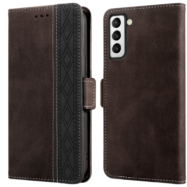 Custodia per telefono in pelle RFID magnetica laterale con cuciture, For Samsung Galaxy S20 FE 5G, For Samsung Galaxy S20+, For Samsung Galaxy S20 Ultra, For Samsung Galaxy S21 5G, For Samsung Galaxy S21 FE 5G, For Samsung Galaxy S21+ 5G