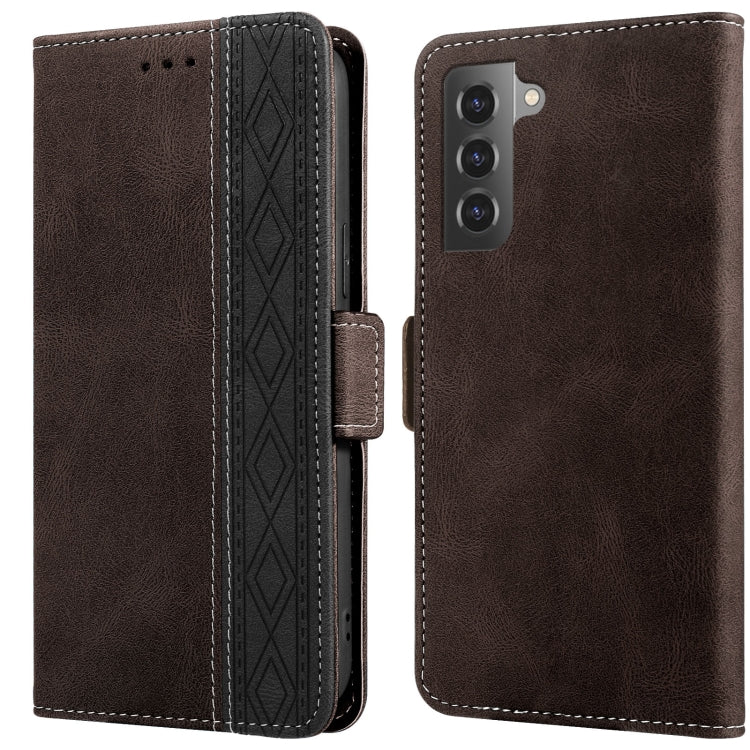 Custodia per telefono in pelle RFID magnetica laterale con cuciture, For Samsung Galaxy S20 FE 5G, For Samsung Galaxy S20+, For Samsung Galaxy S20 Ultra, For Samsung Galaxy S21 5G, For Samsung Galaxy S21 FE 5G, For Samsung Galaxy S21+ 5G