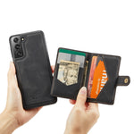 JEEHOOD Custodia per telefono staccabile magnetica retrò con portafoglio, slot per schede e supporto, For Samsung Galaxy S22 5G, For Samsung Galaxy S22+ 5G, For Samsung Galaxy A33 5G, For Samsung Galaxy A53 5G