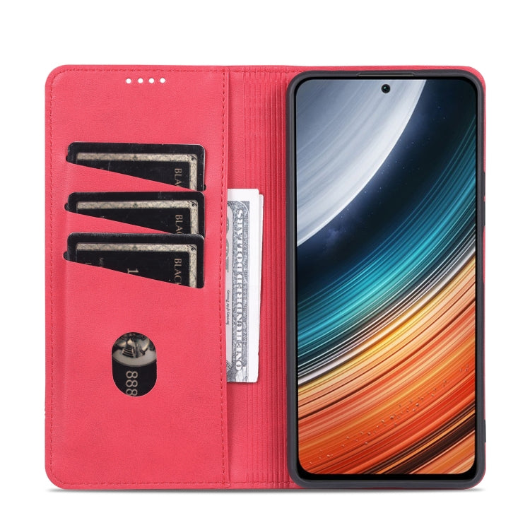 Custodia per telefono in pelle con texture di vitello magnetica AZNS, For Xiaomi Redmi K40S, For Xiaomi Redmi K50 / K50 Pro, For Samsung Galaxy A23 5G