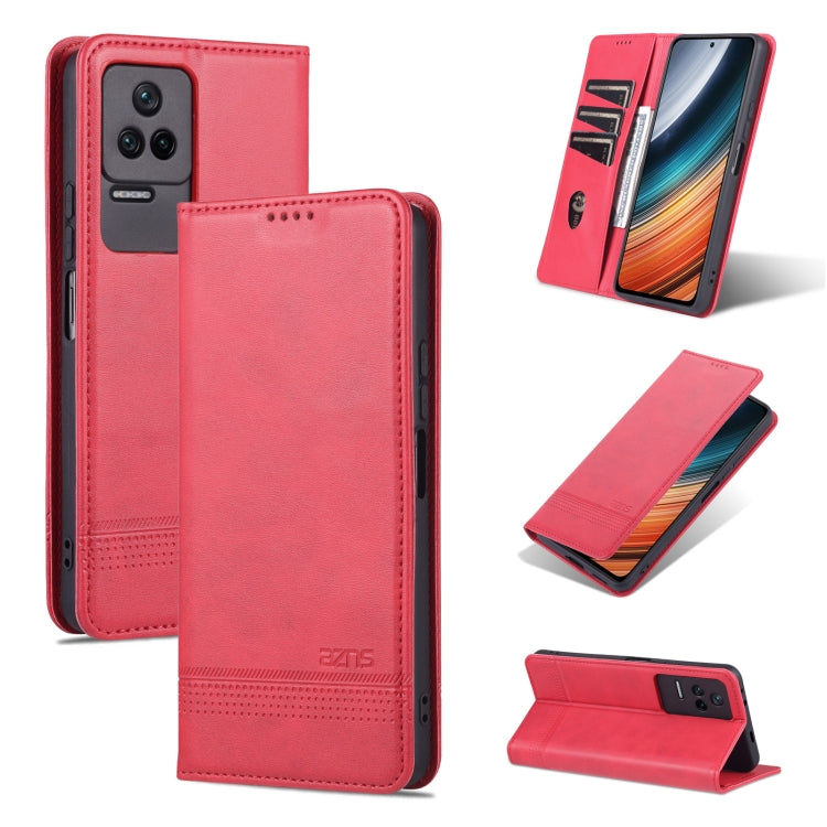 Custodia per telefono in pelle con texture di vitello magnetica AZNS, For Xiaomi Redmi K40S, For Xiaomi Redmi K50 / K50 Pro, For Samsung Galaxy A23 5G