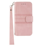 Custodia in pelle per telefono a conchiglia orizzontale con fibbia magnetica a righe in rilievo, For Fujitsu Arrows F-52B, For OPPO A96 5G, For OPPO Reno7 5G, For OPPO Reno7 SE 5G