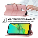Custodia in pelle per telefono a conchiglia orizzontale con fibbia magnetica a righe in rilievo, For Fujitsu Arrows F-52B, For OPPO A96 5G, For OPPO Reno7 5G, For OPPO Reno7 SE 5G