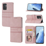 Custodia in pelle per telefono a conchiglia orizzontale con fibbia magnetica a righe in rilievo, For Fujitsu Arrows F-52B, For OPPO A96 5G, For OPPO Reno7 5G, For OPPO Reno7 SE 5G