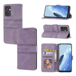 Custodia in pelle per telefono a conchiglia orizzontale con fibbia magnetica a righe in rilievo, For Fujitsu Arrows F-52B, For OPPO A96 5G, For OPPO Reno7 5G, For OPPO Reno7 SE 5G