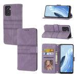 Custodia in pelle per telefono a conchiglia orizzontale con fibbia magnetica a righe in rilievo, For Fujitsu Arrows F-52B, For OPPO A96 5G, For OPPO Reno7 5G, For OPPO Reno7 SE 5G