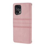 Custodia in pelle per telefono a conchiglia orizzontale con fibbia magnetica a righe in rilievo, For OPPO Find X5, For OPPO Find X5 Pro, For OPPO Realme 9 Pro+, For OPPO Realme C35