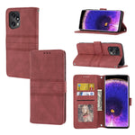 Custodia in pelle per telefono a conchiglia orizzontale con fibbia magnetica a righe in rilievo, For OPPO Find X5, For OPPO Find X5 Pro, For OPPO Realme 9 Pro+, For OPPO Realme C35