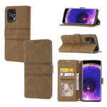 Custodia in pelle per telefono a conchiglia orizzontale con fibbia magnetica a righe in rilievo, For OPPO Find X5, For OPPO Find X5 Pro, For OPPO Realme 9 Pro+, For OPPO Realme C35