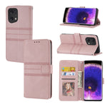 Custodia in pelle per telefono a conchiglia orizzontale con fibbia magnetica a righe in rilievo, For OPPO Find X5, For OPPO Find X5 Pro, For OPPO Realme 9 Pro+, For OPPO Realme C35