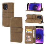 Custodia in pelle per telefono a conchiglia orizzontale con fibbia magnetica a righe in rilievo, For OPPO Find X5, For OPPO Find X5 Pro, For OPPO Realme 9 Pro+, For OPPO Realme C35