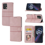 Custodia in pelle per telefono a conchiglia orizzontale con fibbia magnetica a righe in rilievo, For OPPO Find X5, For OPPO Find X5 Pro, For OPPO Realme 9 Pro+, For OPPO Realme C35