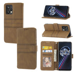 Custodia in pelle per telefono a conchiglia orizzontale con fibbia magnetica a righe in rilievo, For OPPO Find X5, For OPPO Find X5 Pro, For OPPO Realme 9 Pro+, For OPPO Realme C35
