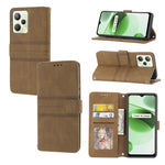 Custodia in pelle per telefono a conchiglia orizzontale con fibbia magnetica a righe in rilievo, For OPPO Find X5, For OPPO Find X5 Pro, For OPPO Realme 9 Pro+, For OPPO Realme C35