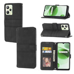 Custodia in pelle per telefono a conchiglia orizzontale con fibbia magnetica a righe in rilievo, For OPPO Find X5, For OPPO Find X5 Pro, For OPPO Realme 9 Pro+, For OPPO Realme C35
