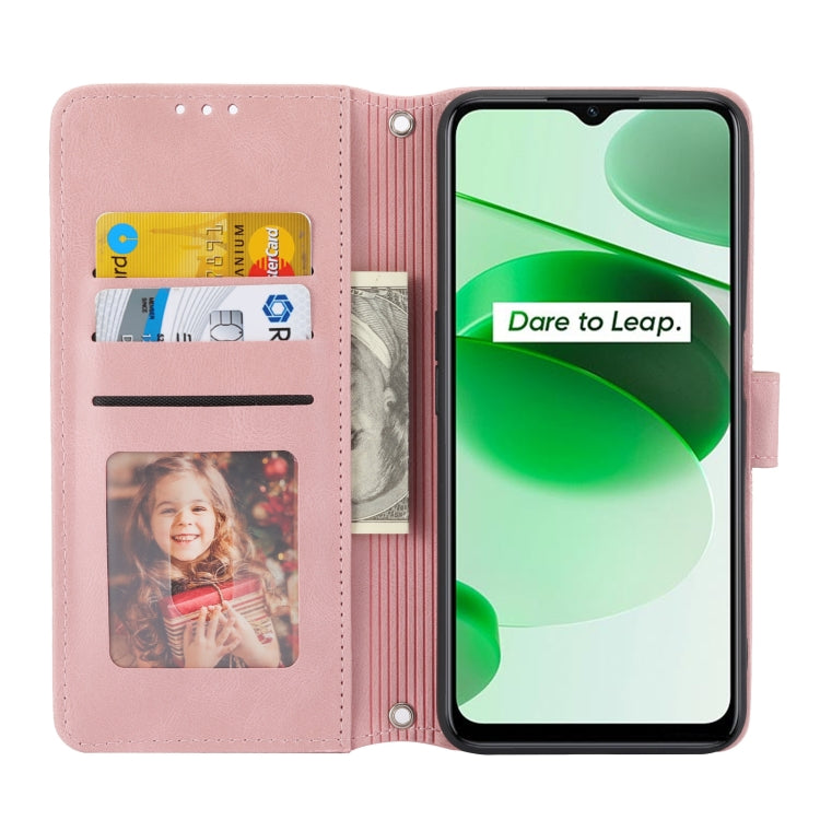 Custodia in pelle per telefono a conchiglia orizzontale con fibbia magnetica a righe in rilievo, For OPPO Realme 9 Pro, For Xiaomi Redmi K50 Gaming, For Xiaomi Redmi K50 Pro