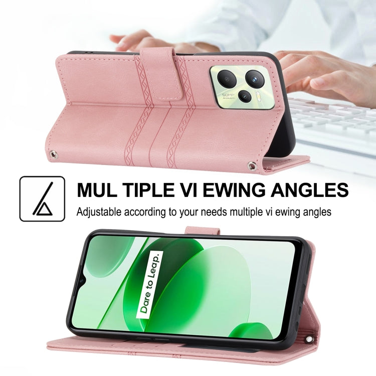 Custodia in pelle per telefono a conchiglia orizzontale con fibbia magnetica a righe in rilievo, For OPPO Realme 9 Pro, For Xiaomi Redmi K50 Gaming, For Xiaomi Redmi K50 Pro