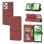 Custodia in pelle per telefono a conchiglia orizzontale con fibbia magnetica a righe in rilievo, For OPPO Realme 9 Pro, For Xiaomi Redmi K50 Gaming, For Xiaomi Redmi K50 Pro