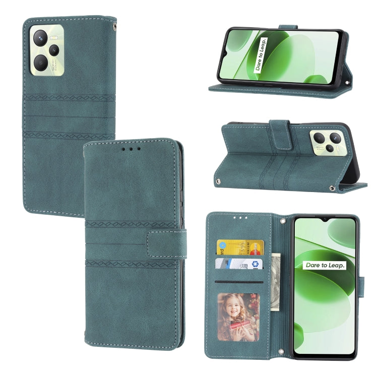 Custodia in pelle per telefono a conchiglia orizzontale con fibbia magnetica a righe in rilievo, For OPPO Realme 9 Pro, For Xiaomi Redmi K50 Gaming, For Xiaomi Redmi K50 Pro