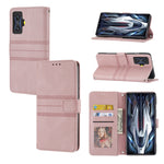 Custodia in pelle per telefono a conchiglia orizzontale con fibbia magnetica a righe in rilievo, For OPPO Realme 9 Pro, For Xiaomi Redmi K50 Gaming, For Xiaomi Redmi K50 Pro