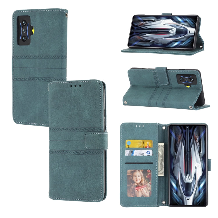 Custodia in pelle per telefono a conchiglia orizzontale con fibbia magnetica a righe in rilievo, For OPPO Realme 9 Pro, For Xiaomi Redmi K50 Gaming, For Xiaomi Redmi K50 Pro