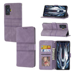 Custodia in pelle per telefono a conchiglia orizzontale con fibbia magnetica a righe in rilievo, For OPPO Realme 9 Pro, For Xiaomi Redmi K50 Gaming, For Xiaomi Redmi K50 Pro