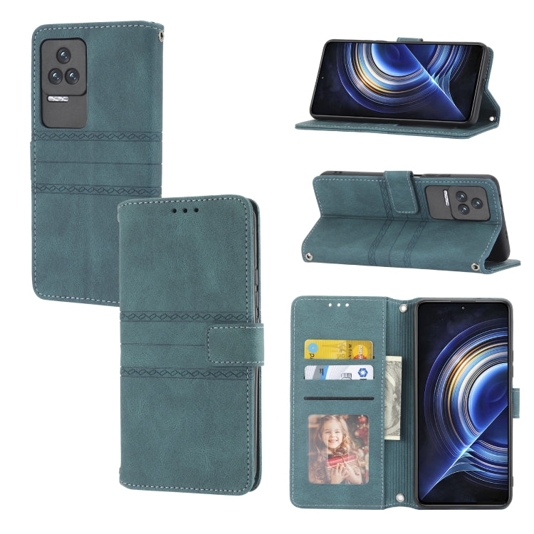Custodia in pelle per telefono a conchiglia orizzontale con fibbia magnetica a righe in rilievo, For OPPO Realme 9 Pro, For Xiaomi Redmi K50 Gaming, For Xiaomi Redmi K50 Pro