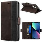 Custodia portafoglio in pelle RFID per iPhone 13 mini