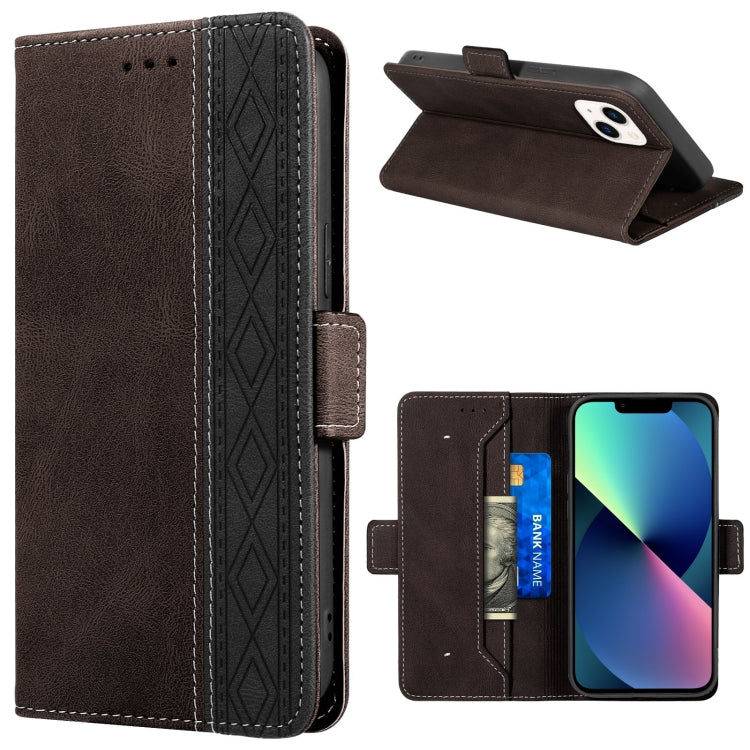 Custodia portafoglio in pelle RFID per iPhone 13 mini
