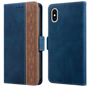 Custodia in pelle RFID magnetica con cuciture, For iPhone XS Max, For iPhone SE 2022 / SE 2020 / 7 / 8, For iPhone 7 Plus / 8 Plus