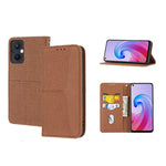 Custodia per telefono in pelle PU magnetica con cuciture a trama intrecciata, For OPPO A96 5G, For OPPO Realme C35, For OPPO Reno7 SE 5G, For OPPO Reno7 5G