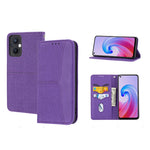 Custodia per telefono in pelle PU magnetica con cuciture a trama intrecciata, For OPPO A96 5G, For OPPO Realme C35, For OPPO Reno7 SE 5G, For OPPO Reno7 5G