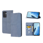 Custodia per telefono in pelle PU magnetica con cuciture a trama intrecciata, For OPPO A96 5G, For OPPO Realme C35, For OPPO Reno7 SE 5G, For OPPO Reno7 5G