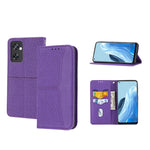 Custodia per telefono in pelle PU magnetica con cuciture a trama intrecciata, For OPPO A96 5G, For OPPO Realme C35, For OPPO Reno7 SE 5G, For OPPO Reno7 5G