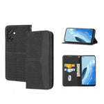 Custodia per telefono in pelle PU magnetica con cuciture a trama intrecciata, For OPPO A96 5G, For OPPO Realme C35, For OPPO Reno7 SE 5G, For OPPO Reno7 5G