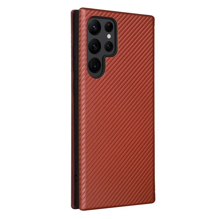 Custodia per telefono in pelle con vibrazione orizzontale magnetica in fibra di carbonio, For Samsung Galaxy S22 Ultra 5G, For OnePlus Nord CE 2 5G, For Xiaomi Poco X4 Pro 5G, For Motorola Moto G22