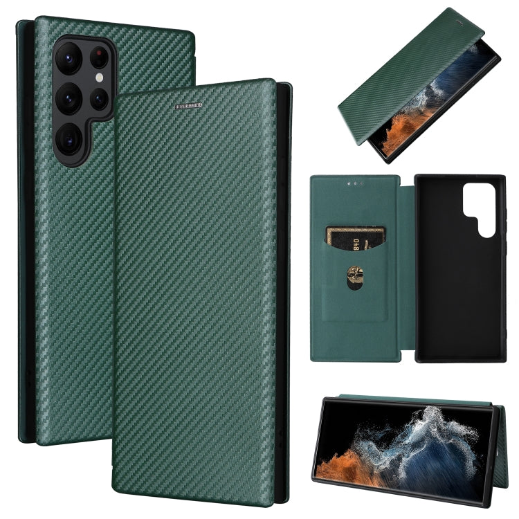 Custodia per telefono in pelle con vibrazione orizzontale magnetica in fibra di carbonio, For Samsung Galaxy S22 Ultra 5G, For OnePlus Nord CE 2 5G, For Xiaomi Poco X4 Pro 5G, For Motorola Moto G22