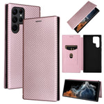 Custodia per telefono in pelle con vibrazione orizzontale magnetica in fibra di carbonio, For Samsung Galaxy S22 Ultra 5G, For OnePlus Nord CE 2 5G, For Xiaomi Poco X4 Pro 5G, For Motorola Moto G22