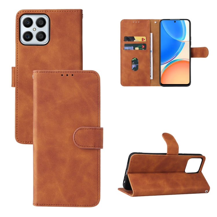 Cassa del telefono dell'unità di elaborazione del vitello di struttura del vitello della fibbia magnetica di sensibilità della pelle, For Honor X7, For Honor X8, For Motorola Moto G22