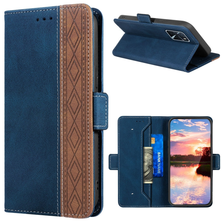 Custodia per telefono in pelle RFID magnetica laterale con cuciture, For OPPO A15, For OPPO A16, For OPPO A52 / A92 / A72, For OPPO A54 5G / A74 5G, For OPPO A73, For OPPO A94 5G
