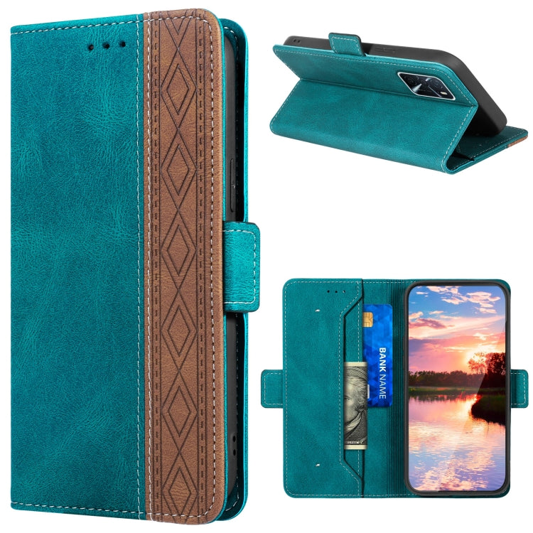 Custodia per telefono in pelle RFID magnetica laterale con cuciture, For OPPO A15, For OPPO A16, For OPPO A52 / A92 / A72, For OPPO A54 5G / A74 5G, For OPPO A73, For OPPO A94 5G