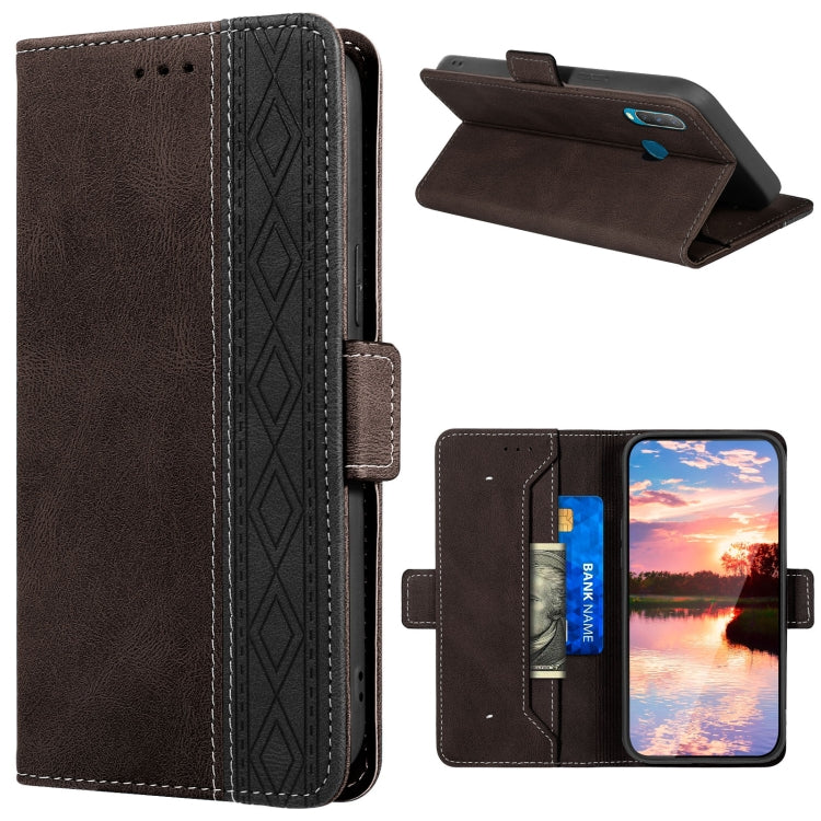 Custodia per telefono in pelle RFID magnetica laterale con cuciture, For OPPO Find X3 Lite 5G, For OPPO Reno6, For OPPO Reno6 5G, For OPPO Reno5 A, For OPPO Reno7 5G, For vivo Y17