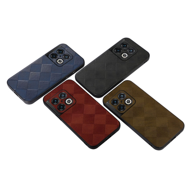Custodia per telefono in PU scozzese intrecciata, For OnePlus 10 Pro 5G, For OnePlus Nord CE 2 5G