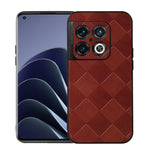 Custodia per telefono in PU scozzese intrecciata, For OnePlus 10 Pro 5G, For OnePlus Nord CE 2 5G