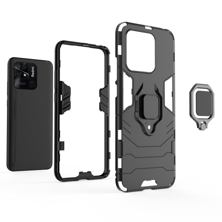 Custodia antiurto per PC + TPU con supporto per anello magnetico, For Xiaomi Redmi 10C, For Xiaomi Redmi Note 11E 5G
