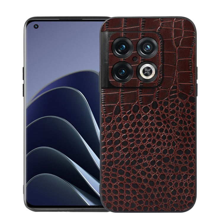 Custodia per telefono in pelle di vacchetta di coccodrillo, For OnePlus 10 Pro 5G, For OnePlus Nord CE 2 5G