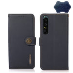 Custodia per telefono RFID KHAZNEH Custer in vera pelle, For vivo Y75 5G, For Sony Xperia 1 IV